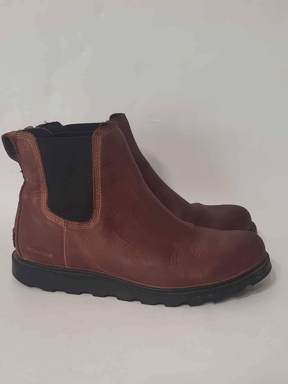 Sorel Ainsley Brown Leather Waterproof Chelsea Boots